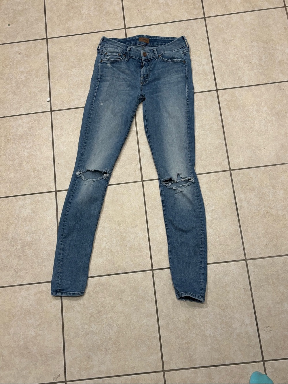 Mother Distressed Women's Skinny Jeans